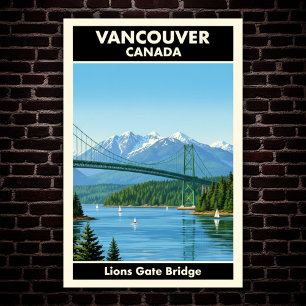 Vancouver, Canada: 1960s Vintage Travel Poster