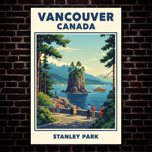 Vancouver, Canada: 1960s Vintage Travel Poster