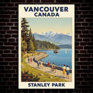 Vancouver, Canada: 1960s Vintage Travel Poster