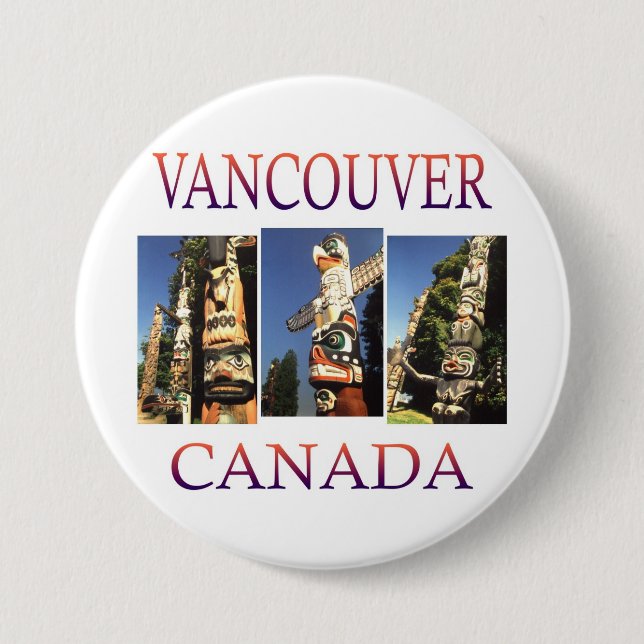 Vancouver Canada 7.5 Cm Round Badge (Front)