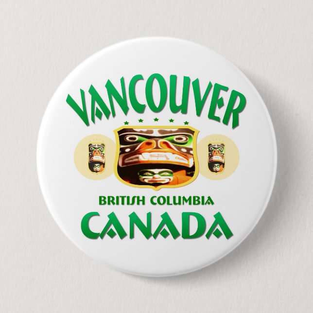 Vancouver Canada 7.5 Cm Round Badge (Front)