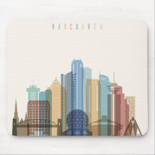 Vancouver, Canada City Skyline Mouse Pad