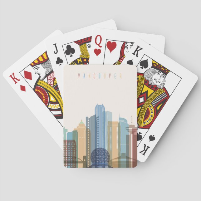 Vancouver, Canada | City Skyline Playing Cards (Back)