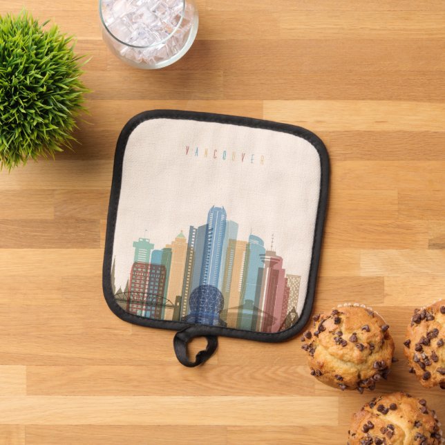 Vancouver, Canada | City Skyline Pot Holder (Top Down)