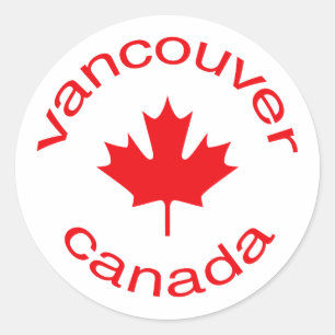 Vancouver Canada Classic Round Sticker