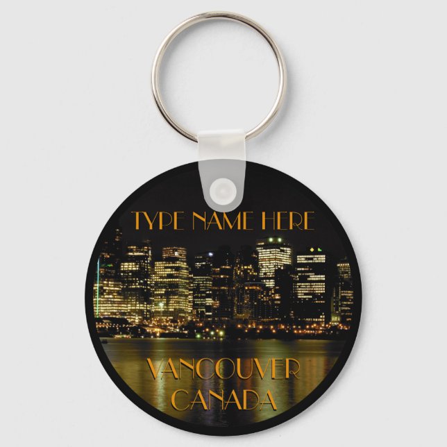 Vancouver Canada Key Chain Personalised Souvenirs (Front)