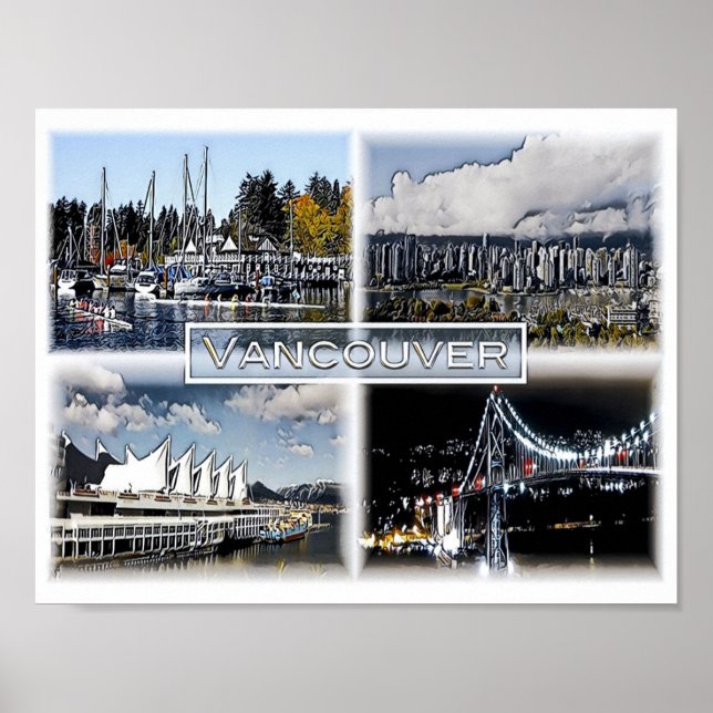 Vancouver - Canada - Mosaic - Poster (Front)