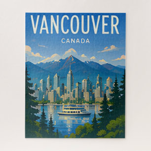 Vancouver Canada Mountain Ocean Skyline Escape Jigsaw Puzzle