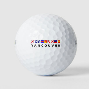 Vancouver Canada Nautical Sailing Flags Color Golf Balls