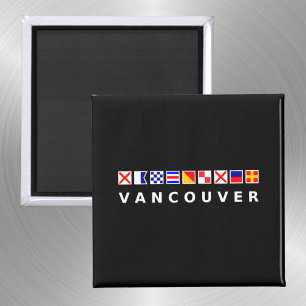 Vancouver Canada Nautical Sailing Flags Dark Colou Magnet