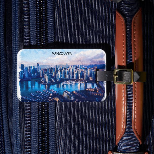 Vancouver Canada Panorama View Luggage Tag (Front Insitu 4)
