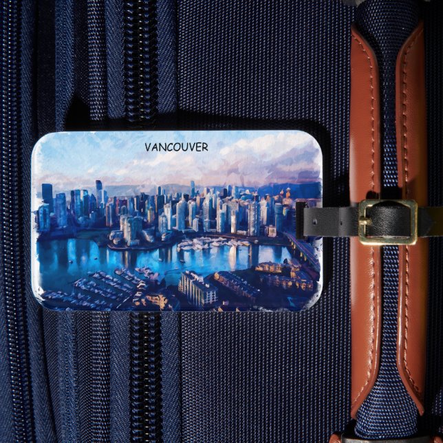 Vancouver Canada Panorama View Luggage Tag (Front Insitu 4)