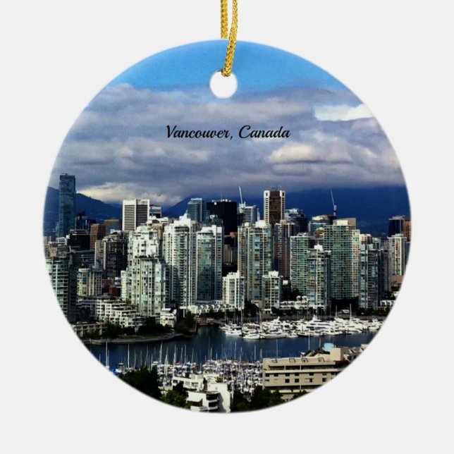 Vancouver, Canada scenic cityscape  Ceramic Ornament (Front)