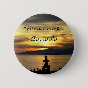 Vancouver Canada Souvenir Buttons Landmark Gifts