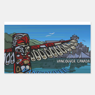 Vancouver Canada Stickers Landmark Souvenir Art