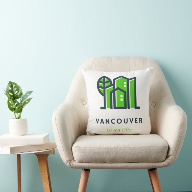 Vancouver Canada Sustainable Green City Cushion (Chair)