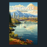 Vancouver Canada Travel Art Vintage Poster<br><div class="desc">Vancouver retro vector travel design. Vancouver,  a bustling west coast seaport in British Columbia,  is among Canada’s densest,  most ethnically diverse cities.</div>