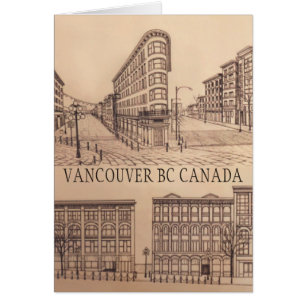 Vancouver Cards Souvenir Cards Gastown Art Cards