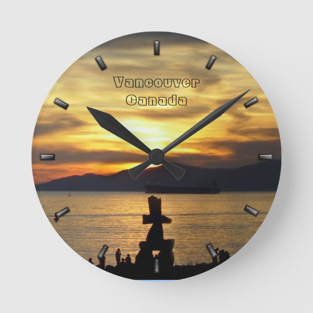Vancouver Clock Personalised Vancouver Wall Clock (Front)