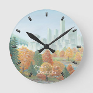 Vancouver Clock Personalised Vancouver Wall Clock