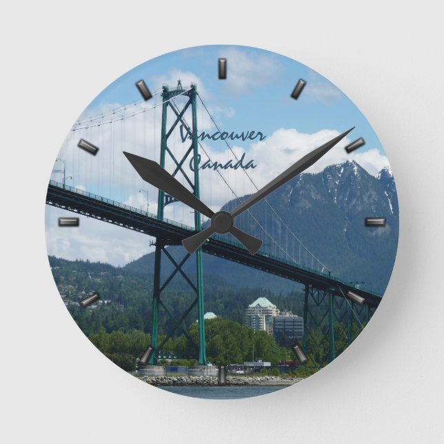 Vancouver Clock Personalised Vancouver Wall Clock (Front)