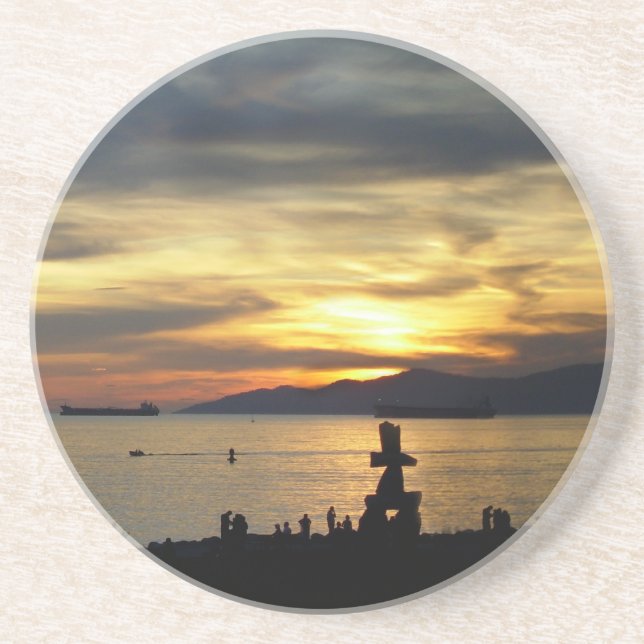 Vancouver Coaster Inukshuk Vancouver Souvenir Coas (Front)