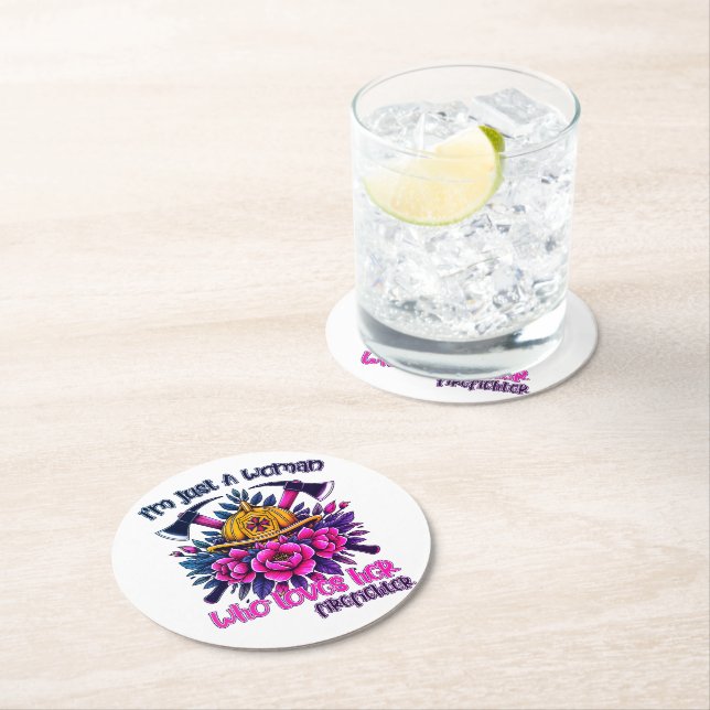 Vancouver firefighter honours dedication round paper coaster (Insitu)