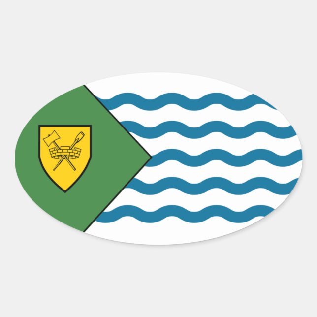 Vancouver Flag Oval Sticker (Front)