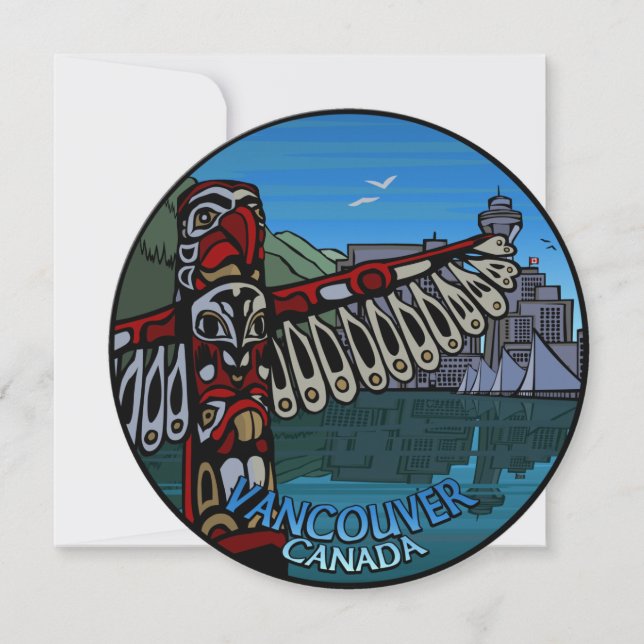 Vancouver Invitations Personalised Vancouver RSVP (Front)