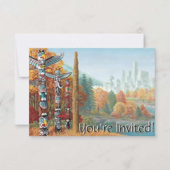 Vancouver Invitations Personalised Vancouver RSVP (Front)