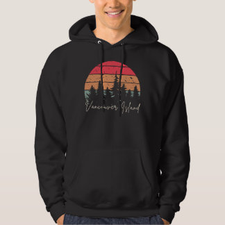 Vancouver Island British Colombia Retro Sunset Hoodie
