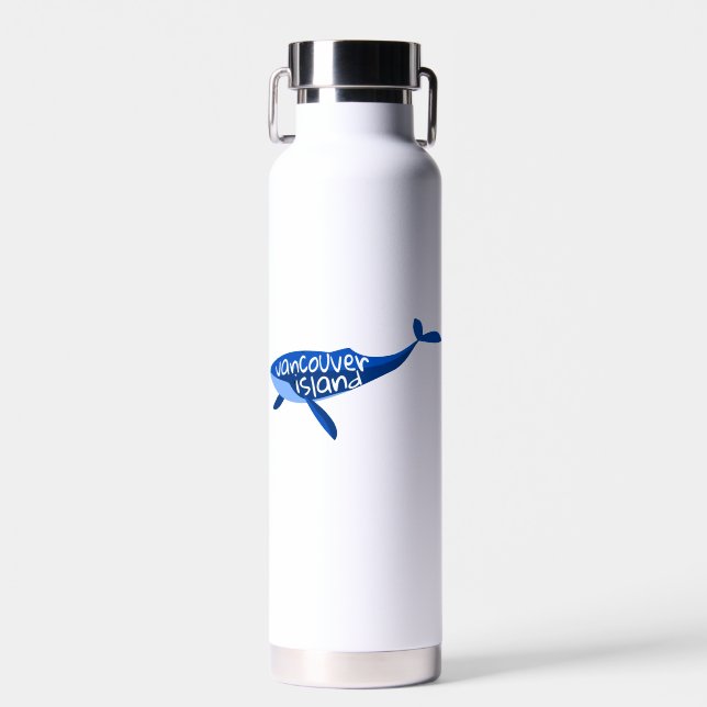 Vancouver Island Canada Whale Water Bottle (Front)