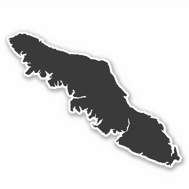 Vancouver Island Map Outline - Silhouette BC   (Front)