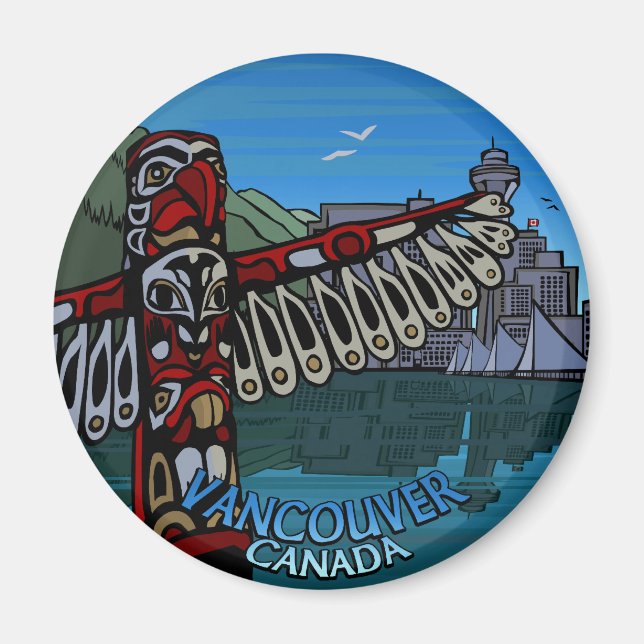 Vancouver Magnet Souvenir Magnet Buttons & Gifts (Front)