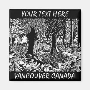 Vancouver Magnet Souvenir Stanley Park Forest Gift