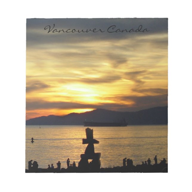 Vancouver Notepad Personalised Vancouver Souvenir (Front)