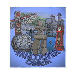 Vancouver Notepad Vancouver Landmarks Souvenir