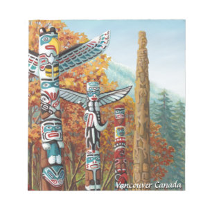 Vancouver Notepad Vancouver Totem Poles Souvenir
