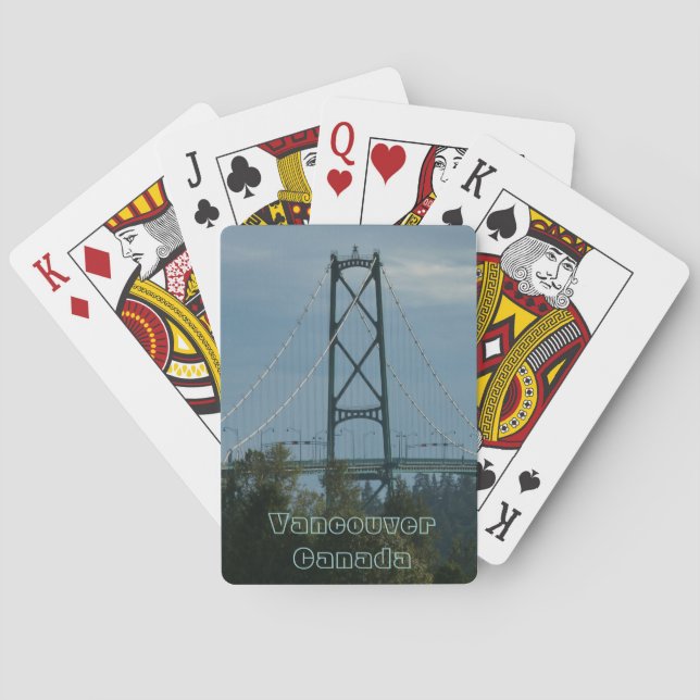 Vancouver Playing Cards Custom Lions Gate Souvenir (Back)