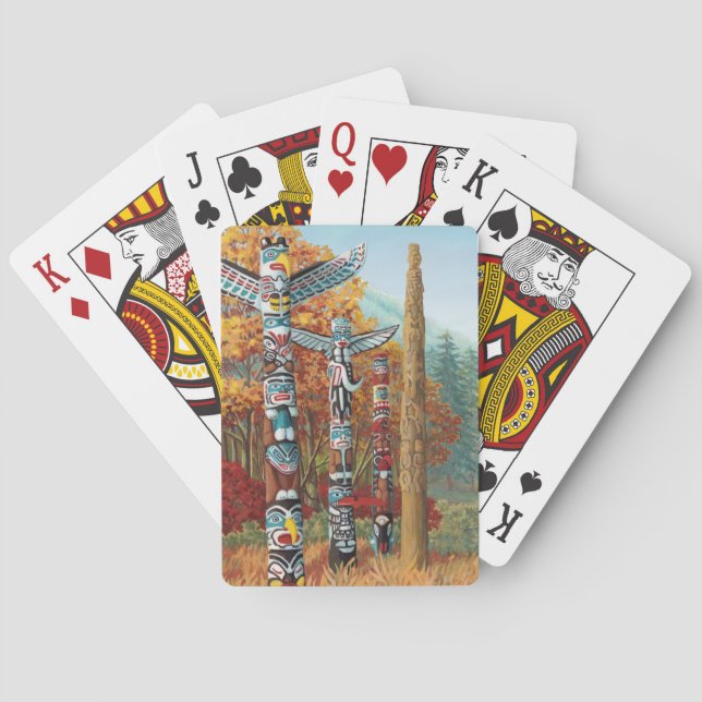 Vancouver Playing Cards Totem Poles Cards (Back)