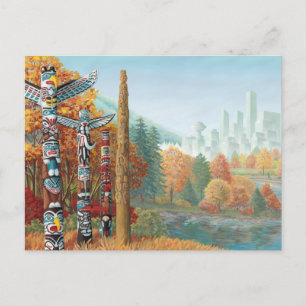 Vancouver Postcards Totem Pole Landscape Postcards