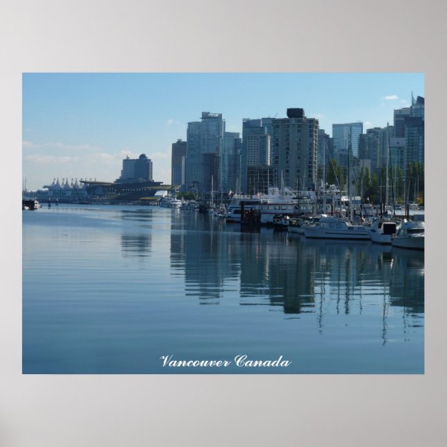 Vancouver Poster Print Vancouver Cityscape Print (Front)