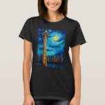 Vancouver Retro Vintage Vancouver Canada Van Gogh  T-Shirt<br><div class="desc">Vancouver Retro Vintage Vancouver Canada Van Gogh Art 1</div>