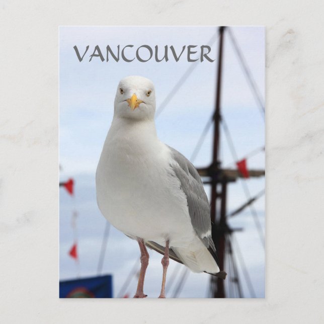 Vancouver, Seagull and Boat Postcard (Front)