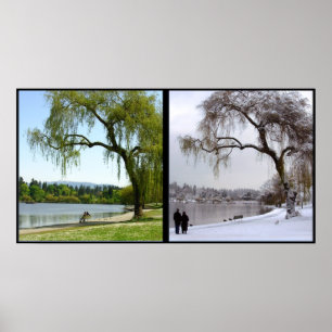 Vancouver Seasons Poster Print Canada Souvenir