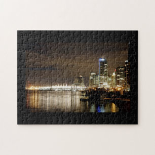 Vancouver Skyline at night Jigsaw Puzzle