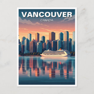 Vancouver Skyline Canada Travel Postcard