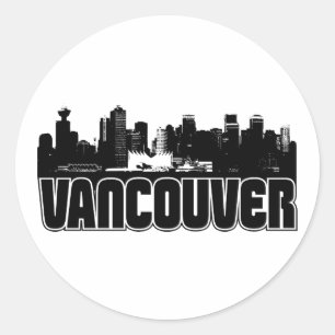 Vancouver Skyline Classic Round Sticker