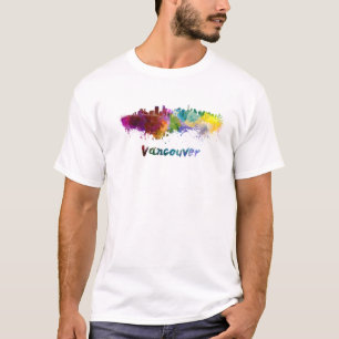 Vancouver skyline in watercolor T-Shirt