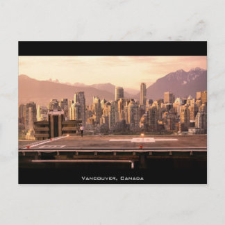 Vancouver Skyline Sunrise Panorama Postcard